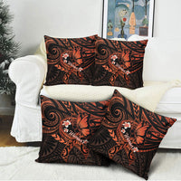 Polynesia Leukemia Awareness Month Pillow Cover Warrior Butterfly Polynesian Orange Ribbon LT14 - Polynesian Pride