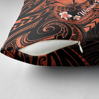 Polynesia Leukemia Awareness Month Pillow Cover Warrior Butterfly Polynesian Orange Ribbon LT14 - Polynesian Pride