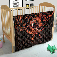 Polynesia Leukemia Awareness Month Quilt Warrior Butterfly Polynesian Orange Ribbon LT14 - Polynesian Pride