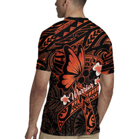 Polynesia Leukemia Awareness Month Rugby Jersey Warrior Butterfly Polynesian Orange Ribbon LT14 - Polynesian Pride