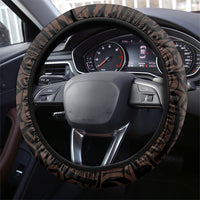 Polynesia Leukemia Awareness Month Steering Wheel Cover Warrior Butterfly Polynesian Orange Ribbon LT14 - Polynesian Pride
