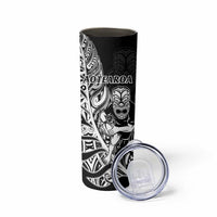 New Zealand And England Rugby Skinny Tumbler World Cup All Black Combine Red Roses LT14 - Polynesian Pride