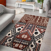 Bula Fiji Area Rug Unique Masi Tapa Pattern LT14