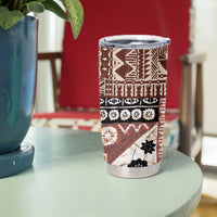 Bula Fiji Tumbler Cup Unique Masi Tapa Pattern