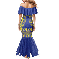 Fakaalofa Lahi Atu Niue Family Matching Mermaid Dress and Hawaiian Shirt Siapo Pattern With Puakenikeni LT14 - Polynesian Pride