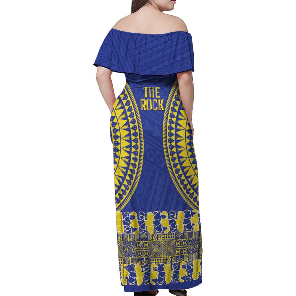 Fakaalofa Lahi Atu Niue Family Matching Off Shoulder Maxi Dress and Hawaiian Shirt Siapo Pattern With Puakenikeni LT14 - Polynesian Pride