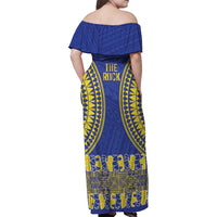 Fakaalofa Lahi Atu Niue Family Matching Off Shoulder Maxi Dress and Hawaiian Shirt Siapo Pattern With Puakenikeni LT14 - Polynesian Pride