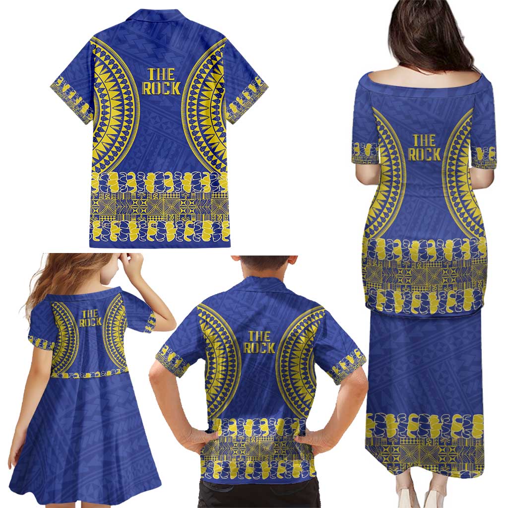 Fakaalofa Lahi Atu Niue Family Matching Puletasi and Hawaiian Shirt Siapo Pattern With Puakenikeni LT14 - Polynesian Pride