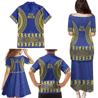 Fakaalofa Lahi Atu Niue Family Matching Puletasi and Hawaiian Shirt Siapo Pattern With Puakenikeni LT14 - Polynesian Pride