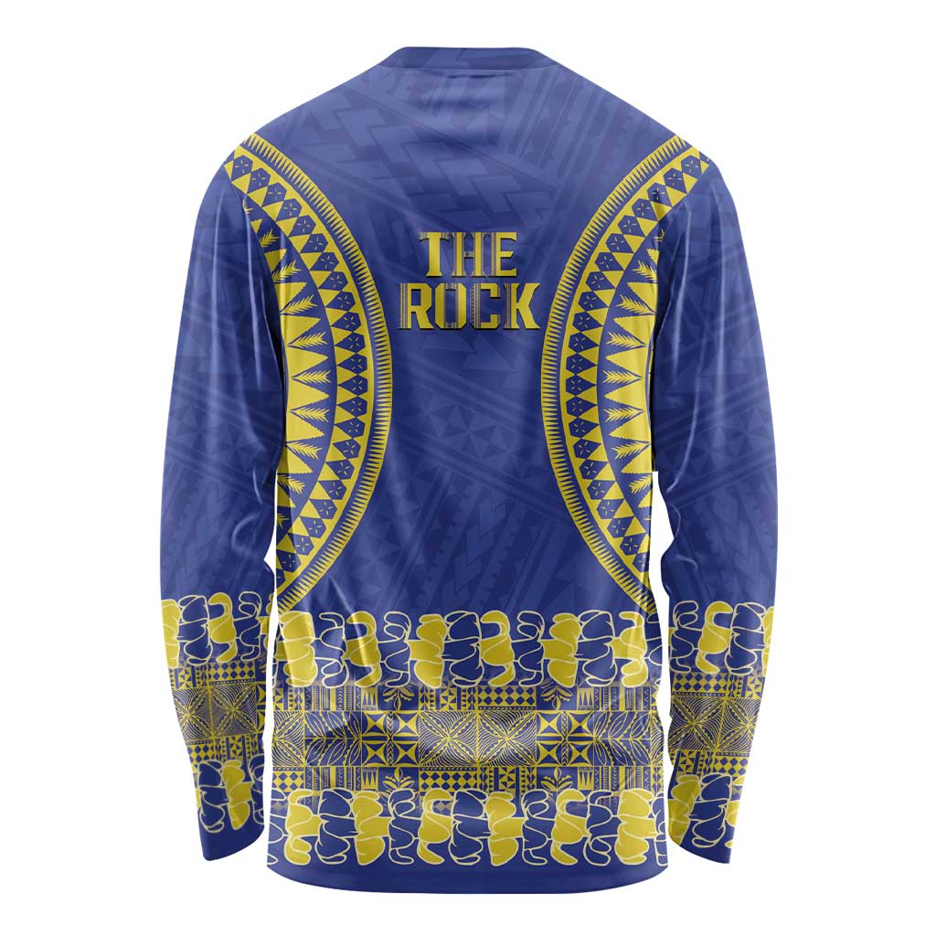 Fakaalofa Lahi Atu Niue Long Sleeve Shirt Siapo Pattern With Puakenikeni LT14 - Polynesian Pride