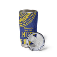 Fakaalofa Lahi Atu Niue Tumbler Cup Siapo Pattern With Puakenikeni