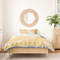 Niue Language Week Bedding Set The Rock Coconut Crab - Siapo Gold Pastel