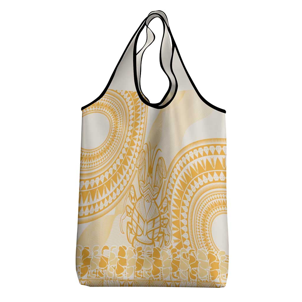 Niue Language Week Grocery Bag The Rock Coconut Crab - Siapo Gold Pastel