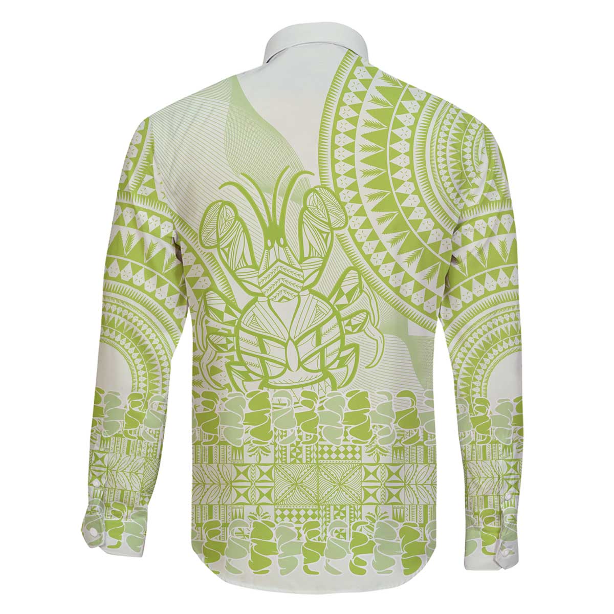 Lime Green Niue Language Week Family Matching Off The Shoulder Long Sleeve Dress and Hawaiian Shirt The Rock Coconut Crab - Siapo Pattern LT14 - Polynesian Pride