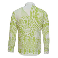 Lime Green Niue Language Week Family Matching Short Sleeve Bodycon Dress and Hawaiian Shirt The Rock Coconut Crab - Siapo Pattern LT14 - Polynesian Pride