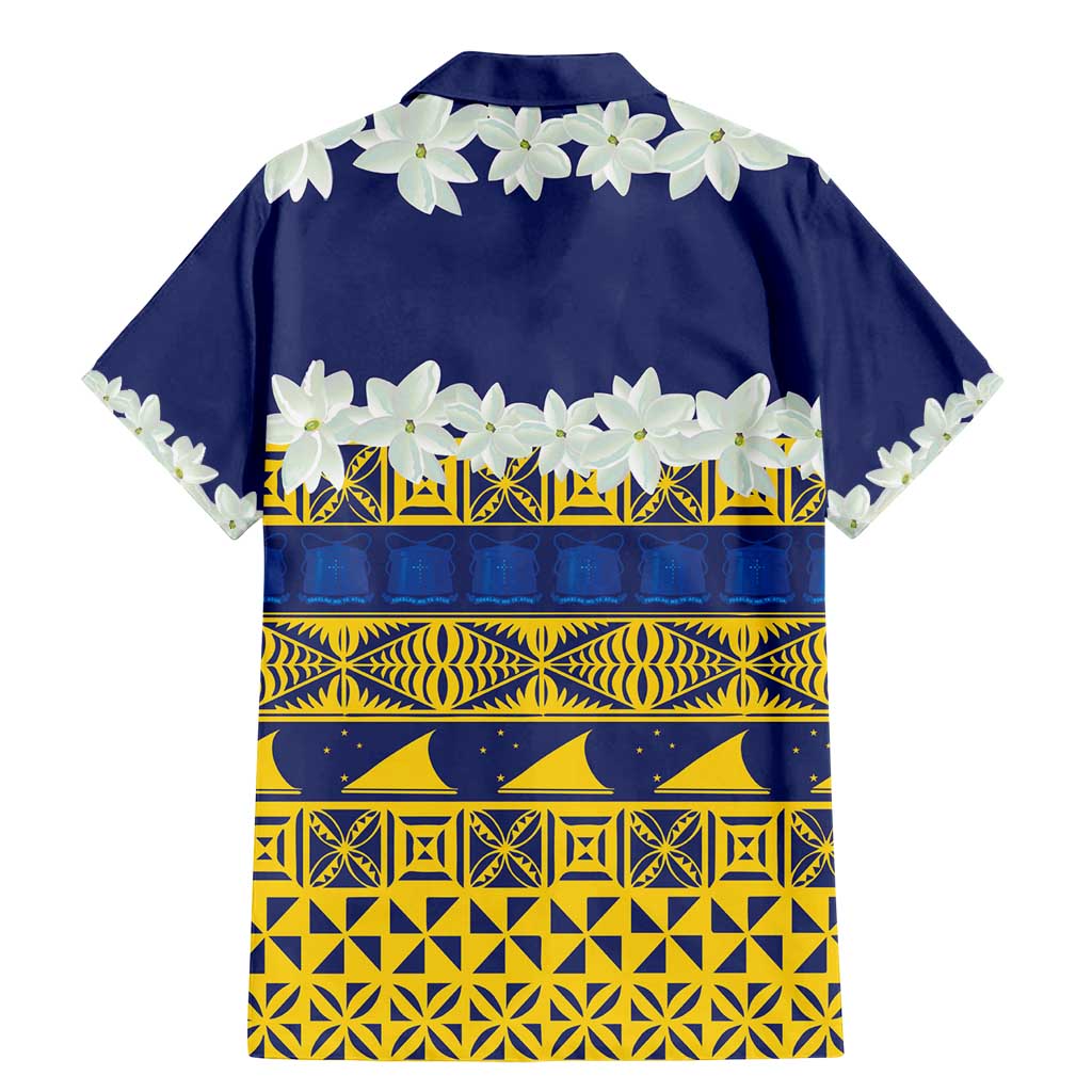 Tokelau Language Week Family Matching Mermaid Dress and Hawaiian Shirt Tokelauan Tuluma With Gardenia Thunbergia LT14 - Polynesian Pride