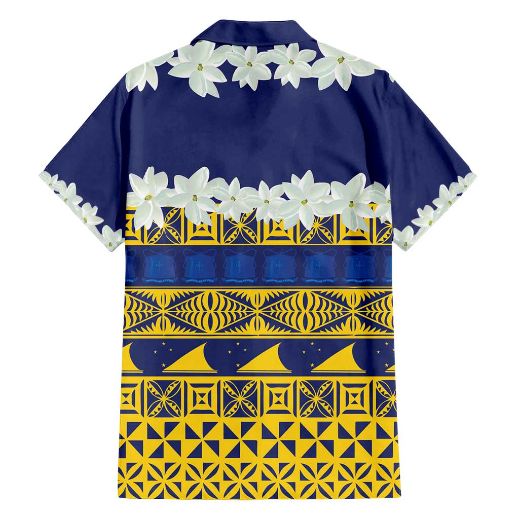 Tokelau Language Week Family Matching Puletasi and Hawaiian Shirt Tokelauan Tuluma With Gardenia Thunbergia LT14 - Polynesian Pride
