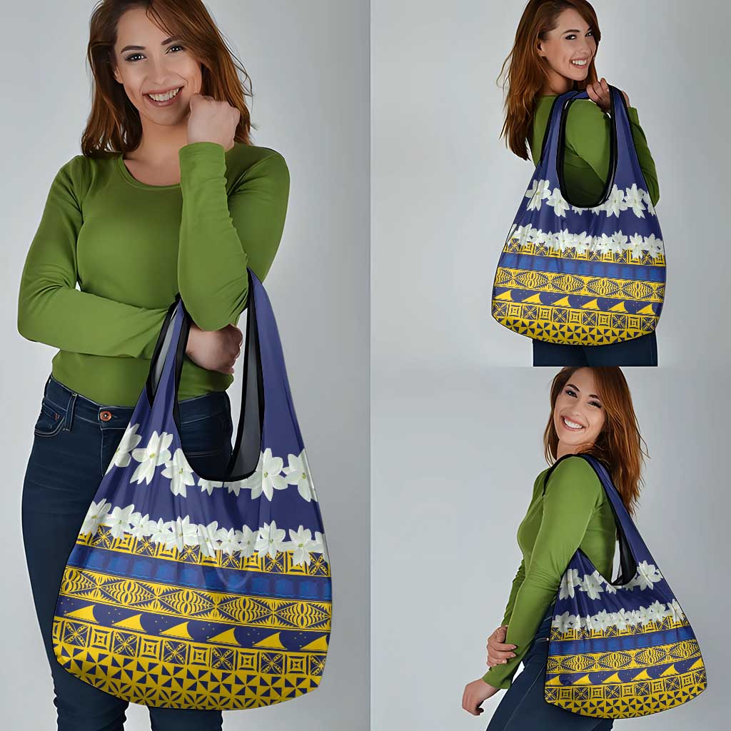 Tokelau Language Week Grocery Bag Tokelauan Tuluma With Gardenia Thunbergia