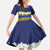 Tokelau Language Week Kid Short Sleeve Dress Tokelauan Tuluma With Gardenia Thunbergia