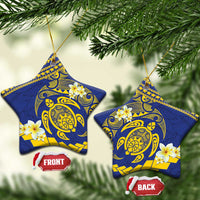 Te Vaiaho o te Gagana Tokelau Ceramic Ornament Polynesian Turtle - Malo Ni! LT14 Star Blue - Polynesian Pride