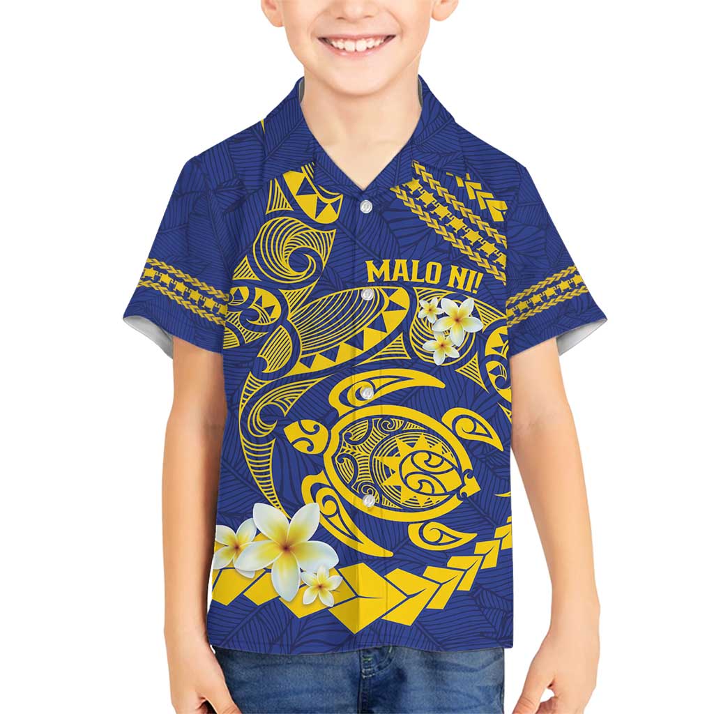 Te Vaiaho o te Gagana Tokelau Family Matching Off Shoulder Maxi Dress and Hawaiian Shirt Polynesian Turtle - Malo Ni! LT14 Son's Shirt Blue - Polynesian Pride