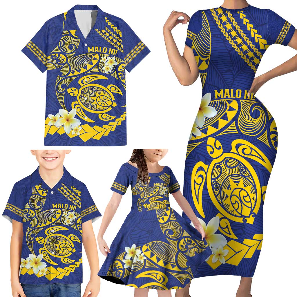 Te Vaiaho o te Gagana Tokelau Family Matching Short Sleeve Bodycon Dress and Hawaiian Shirt Polynesian Turtle - Malo Ni! LT14 - Polynesian Pride