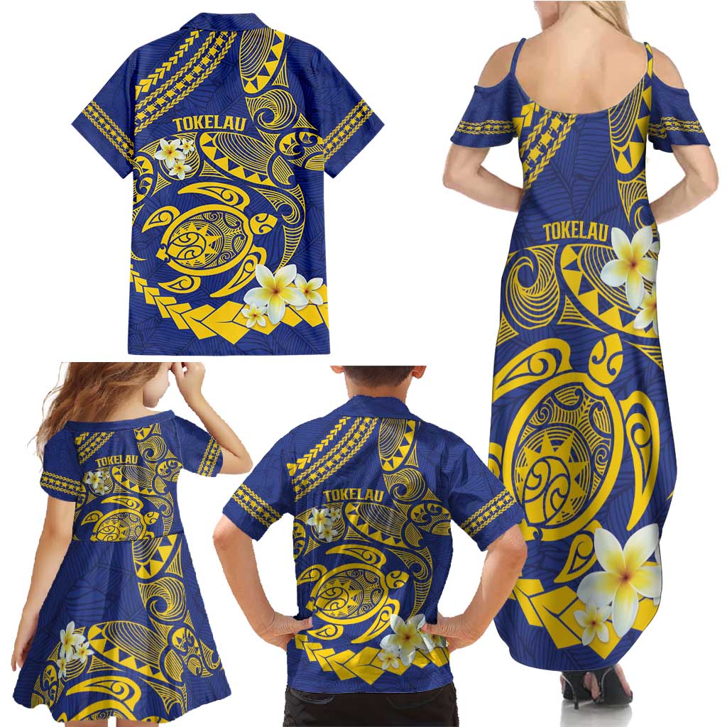 Te Vaiaho o te Gagana Tokelau Family Matching Summer Maxi Dress and Hawaiian Shirt Polynesian Turtle - Malo Ni! LT14 - Polynesian Pride
