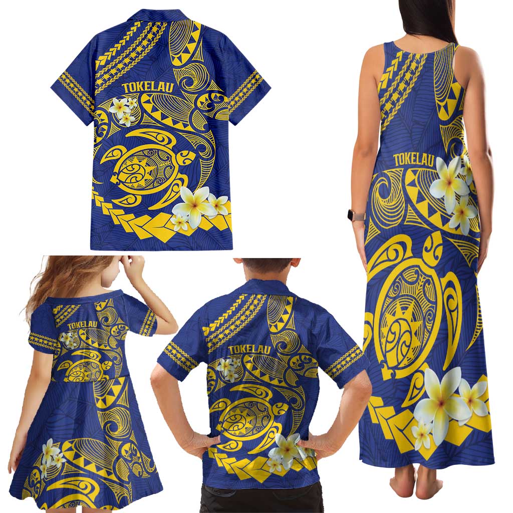 Te Vaiaho o te Gagana Tokelau Family Matching Tank Maxi Dress and Hawaiian Shirt Polynesian Turtle - Malo Ni! LT14 - Polynesian Pride