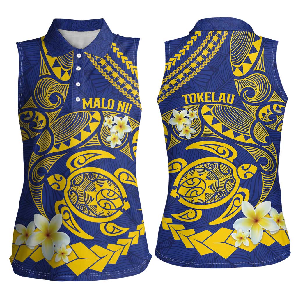 Te Vaiaho o te Gagana Tokelau Women Sleeveless Polo Shirt Polynesian Turtle - Malo Ni! LT14 - Polynesian Pride