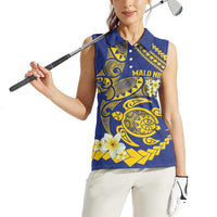 Te Vaiaho o te Gagana Tokelau Women Sleeveless Polo Shirt Polynesian Turtle - Malo Ni! LT14 - Polynesian Pride