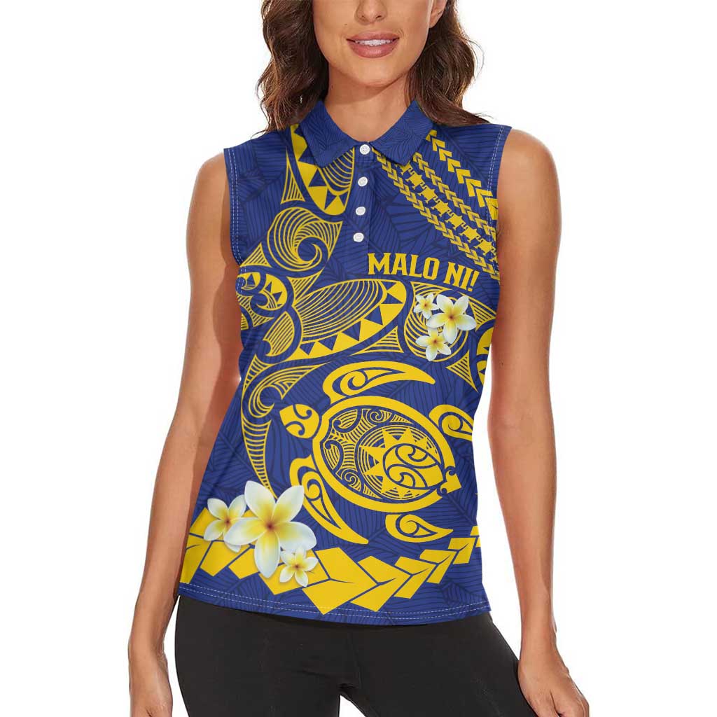 Te Vaiaho o te Gagana Tokelau Women Sleeveless Polo Shirt Polynesian Turtle - Malo Ni! LT14 - Polynesian Pride