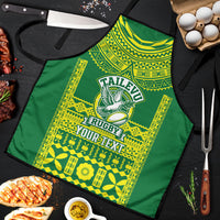 Fiji Tailevu Rugby Custom Apron Go Champions Fijian Tapa Pattern LT14 Green - Polynesian Pride