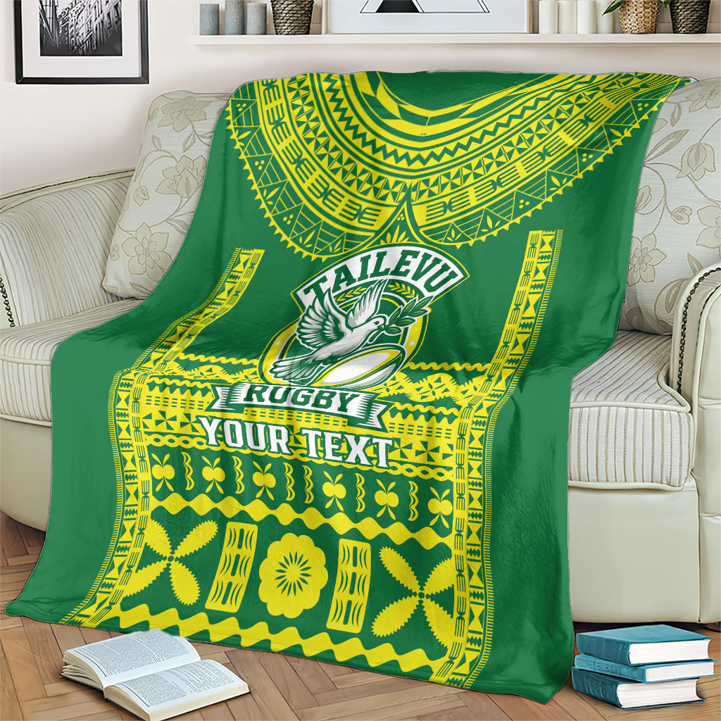 Fiji Tailevu Rugby Custom Blanket Go Champions Fijian Tapa Pattern LT14 - Polynesian Pride