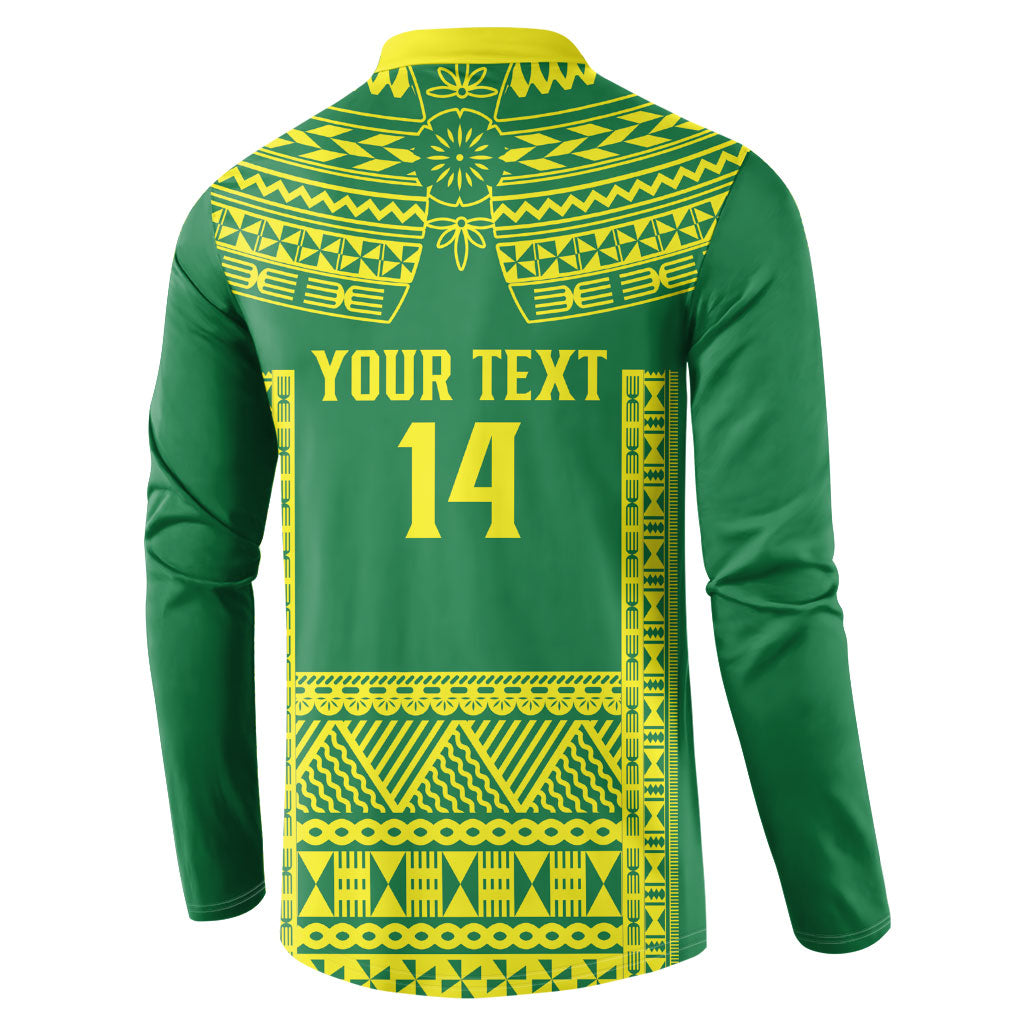 Fiji Tailevu Rugby Custom Button Sweatshirt Go Champions Fijian Tapa Pattern LT14 - Polynesian Pride