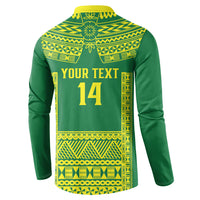 Fiji Tailevu Rugby Custom Button Sweatshirt Go Champions Fijian Tapa Pattern LT14 - Polynesian Pride