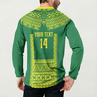 Fiji Tailevu Rugby Custom Button Sweatshirt Go Champions Fijian Tapa Pattern LT14 - Polynesian Pride