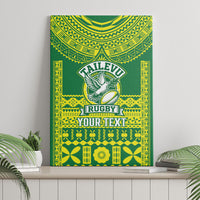 Fiji Tailevu Rugby Custom Canvas Wall Art Go Champions Fijian Tapa Pattern LT14 - Polynesian Pride