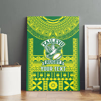 Fiji Tailevu Rugby Custom Canvas Wall Art Go Champions Fijian Tapa Pattern LT14 - Polynesian Pride