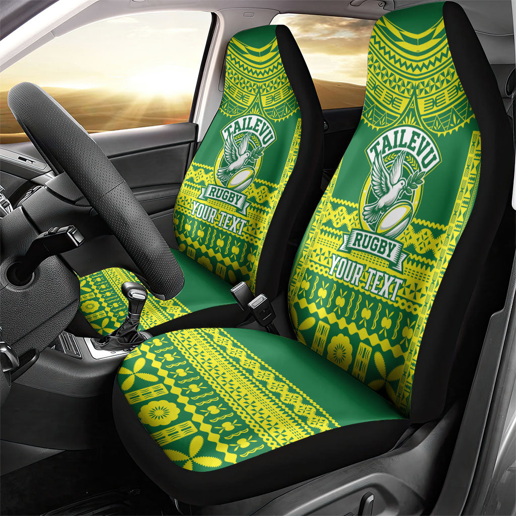 Fiji Tailevu Rugby Custom Car Seat Cover Go Champions Fijian Tapa Pattern LT14 - Polynesian Pride