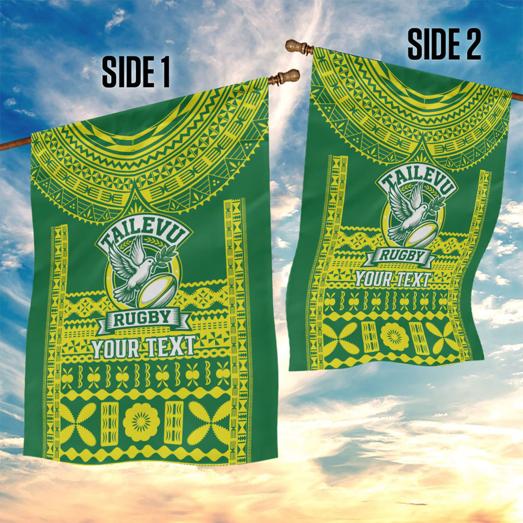 Fiji Tailevu Rugby Custom Garden Flag Go Champions Fijian Tapa Pattern LT14 - Polynesian Pride