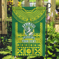Fiji Tailevu Rugby Custom Garden Flag Go Champions Fijian Tapa Pattern LT14 Garden Flag Green - Polynesian Pride