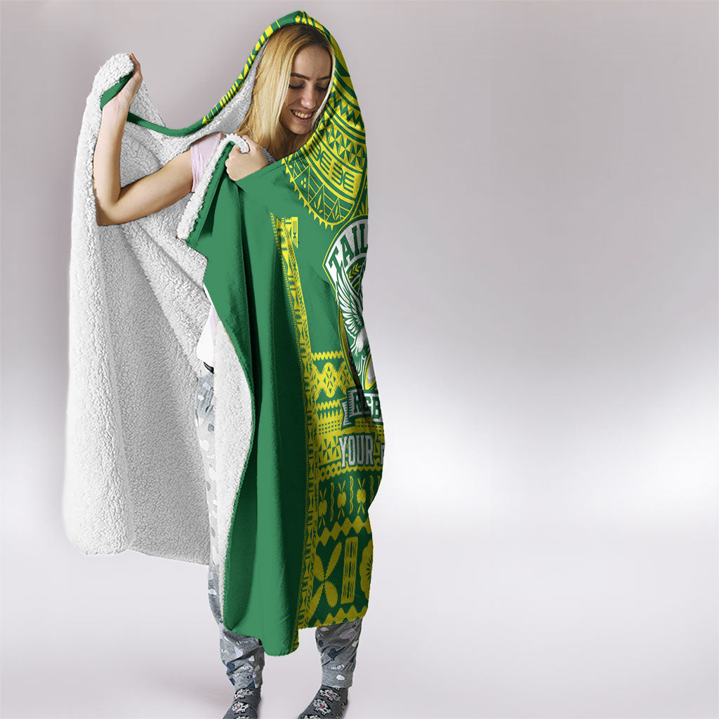 Fiji Tailevu Rugby Custom Hooded Blanket Go Champions Fijian Tapa Pattern LT14 - Polynesian Pride