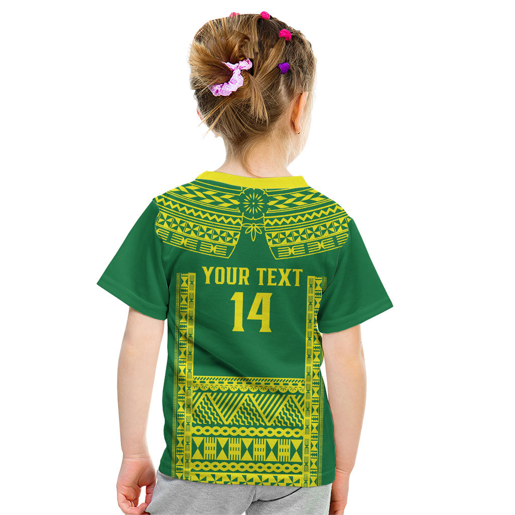Fiji Tailevu Rugby Custom Kid T Shirt Go Champions Fijian Tapa Pattern LT14 - Polynesian Pride