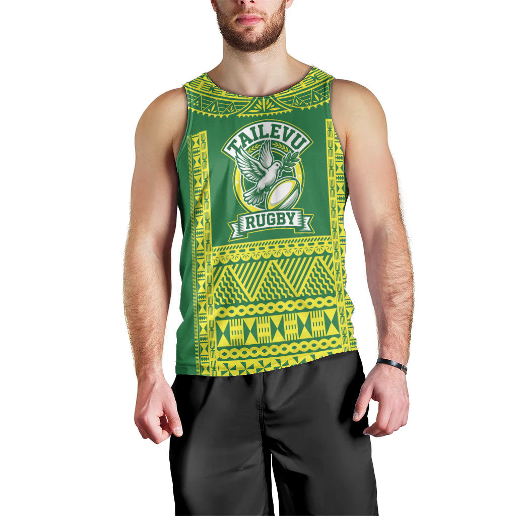 Fiji Tailevu Rugby Custom Men Tank Top Go Champions Fijian Tapa Pattern LT14 - Polynesian Pride