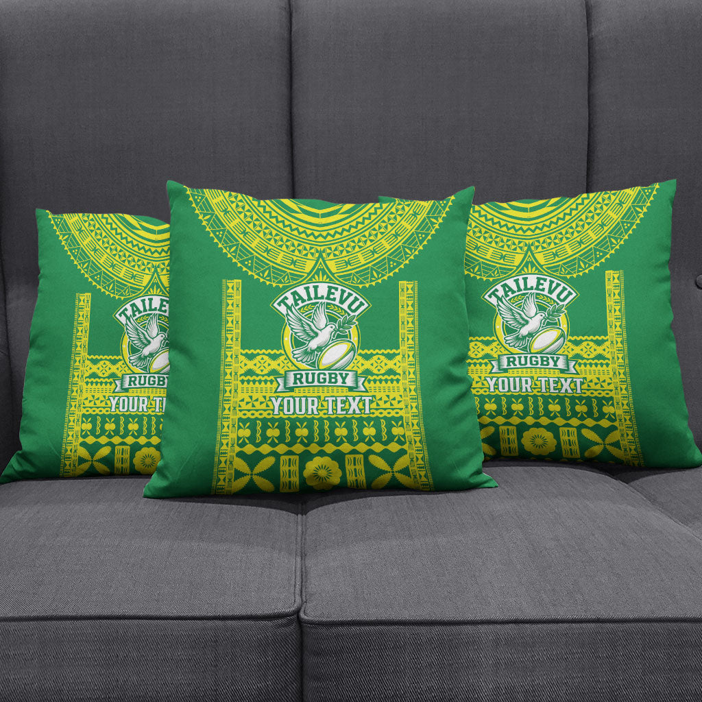 Fiji Tailevu Rugby Custom Pillow Cover Go Champions Fijian Tapa Pattern LT14 - Polynesian Pride