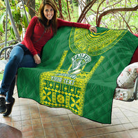 Fiji Tailevu Rugby Custom Quilt Go Champions Fijian Tapa Pattern LT14 - Polynesian Pride