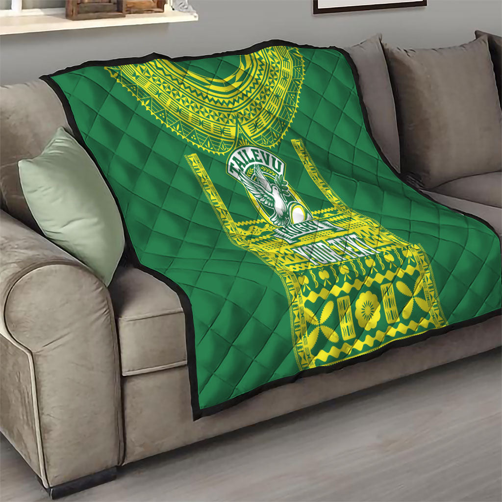 Fiji Tailevu Rugby Custom Quilt Go Champions Fijian Tapa Pattern LT14 - Polynesian Pride