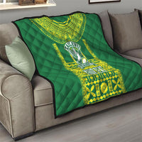 Fiji Tailevu Rugby Custom Quilt Go Champions Fijian Tapa Pattern LT14 - Polynesian Pride