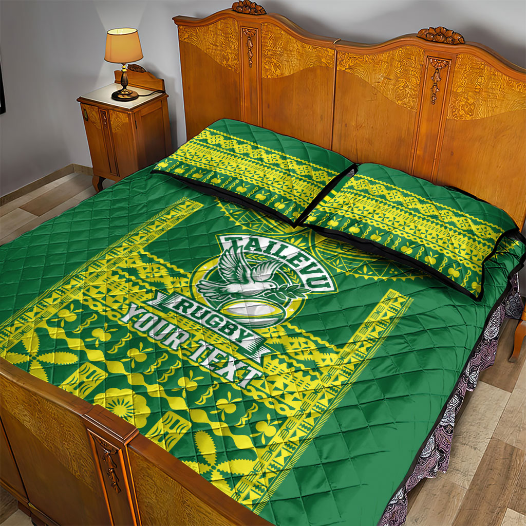 Fiji Tailevu Rugby Custom Quilt Bed Set Go Champions Fijian Tapa Pattern LT14 - Polynesian Pride