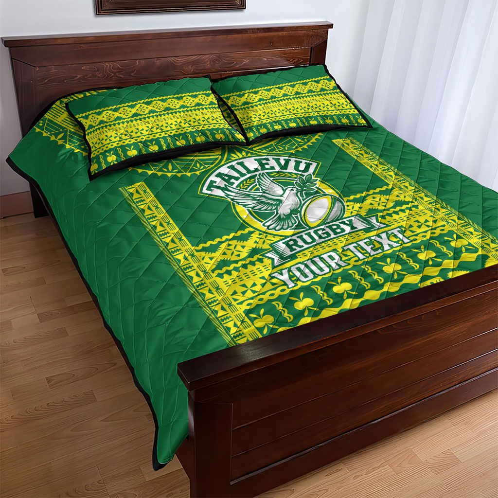 Fiji Tailevu Rugby Custom Quilt Bed Set Go Champions Fijian Tapa Pattern LT14 - Polynesian Pride